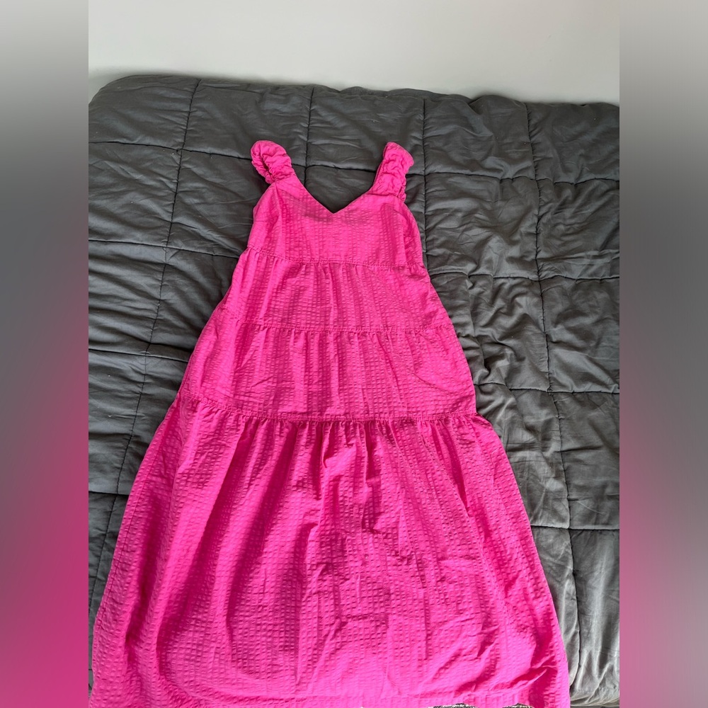 Old Navy pink tie back dress